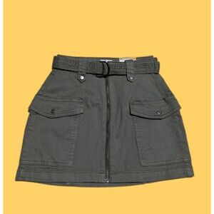 SO Olive Mini Skirt New Junior Girls 3/26W High Rise Retro Fashion Treads School